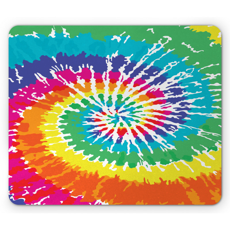 Rainbow Tie Dye Effect Mouse Pad