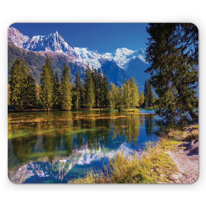 Snowy Alps Lake Pine Mouse Pad