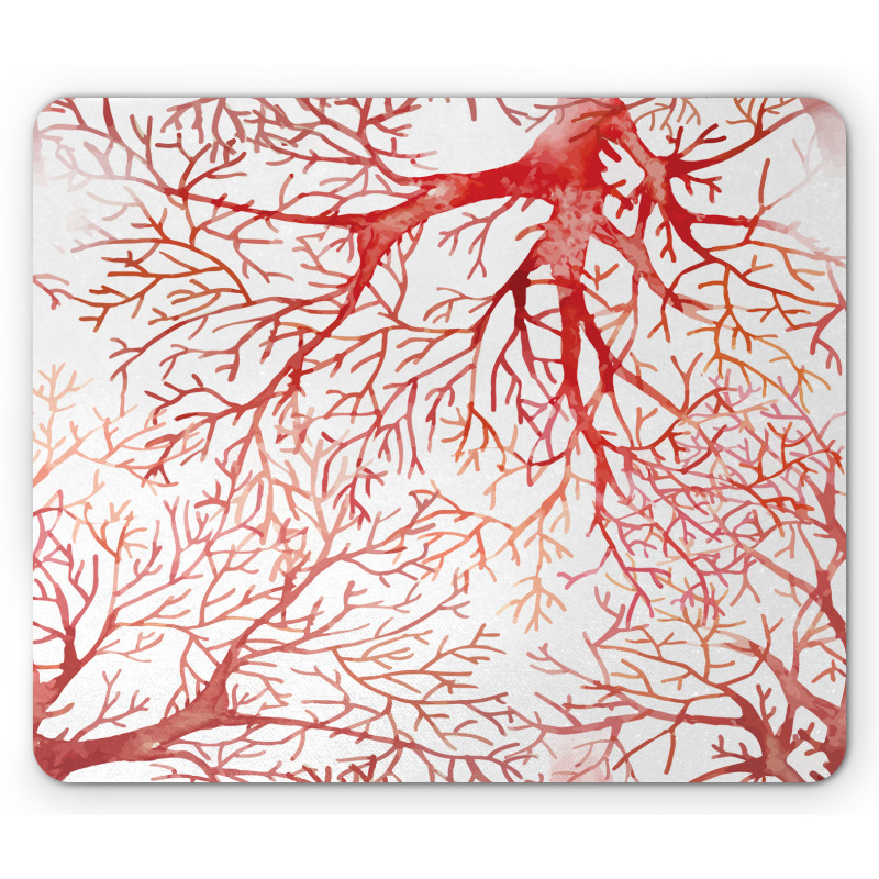 Watercolor Branchs Fall Mouse Pad