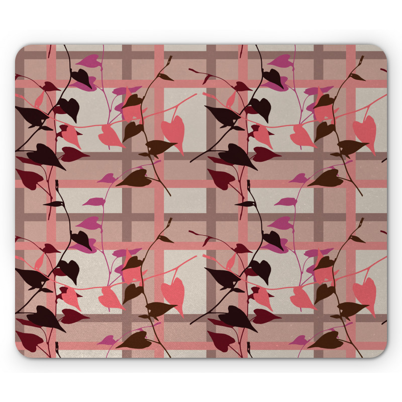 Heart Swirling Leaves Mouse Pad