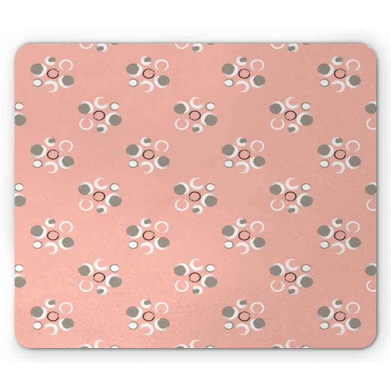 Grunge Circle Flower Art Mouse Pad