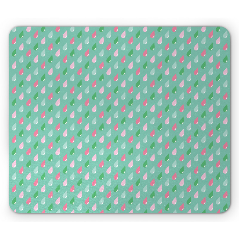 Rain Droplets Retro Art Mouse Pad