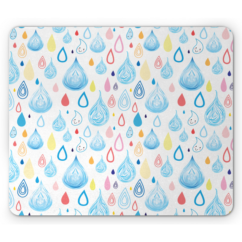 Funny Raindrop Autumn Mouse Pad