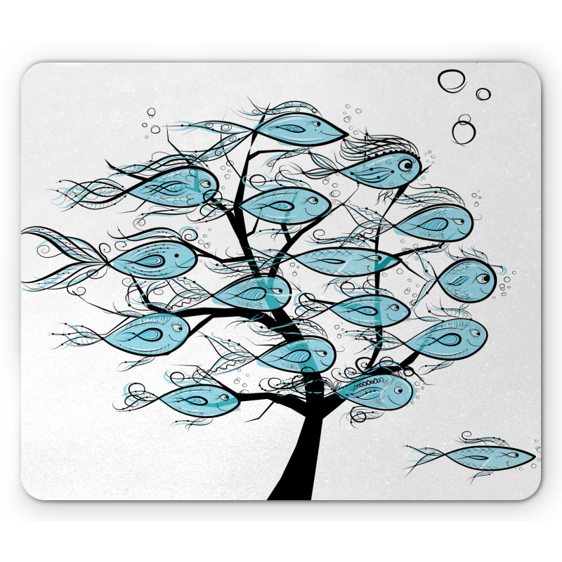 Sea Animals on Tree Theme Mouse Pad