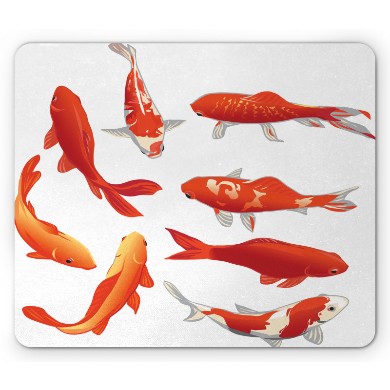 Koi Shoal Chinese Animal Mouse Pad