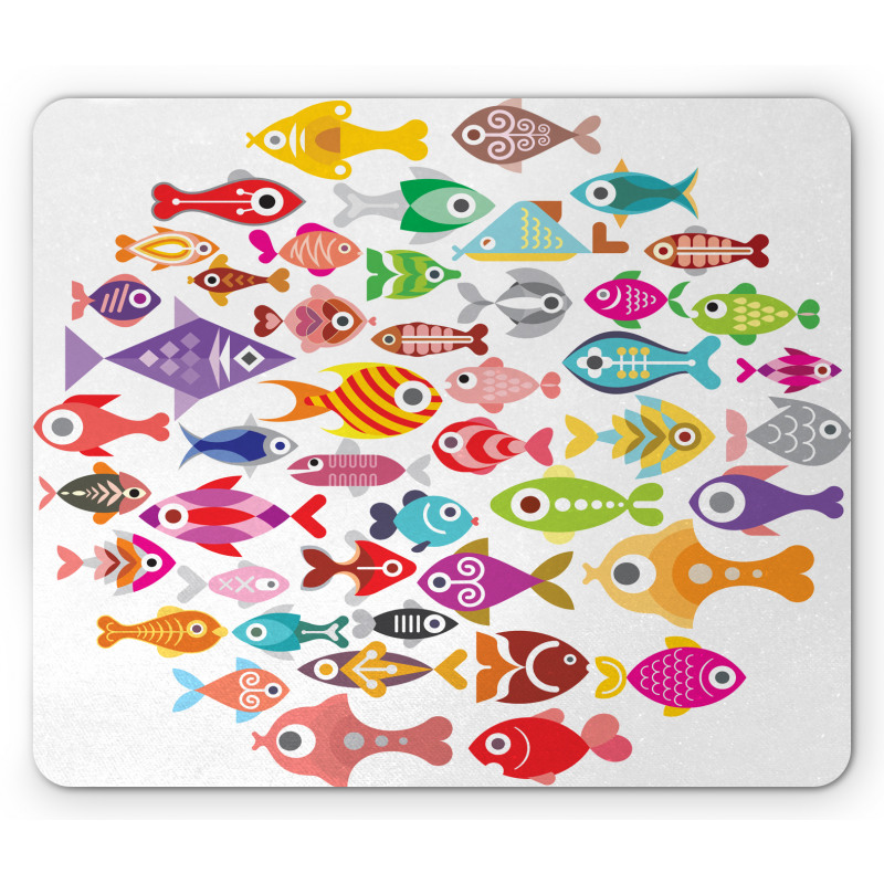 Colorful Aquarium Fishes Mouse Pad