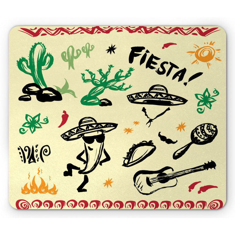 Taco Fiesta Guitar Mouse Pad