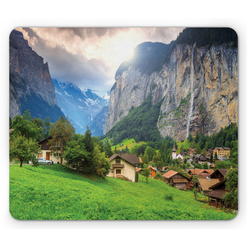 Waterfall Sunlight Mouse Pad