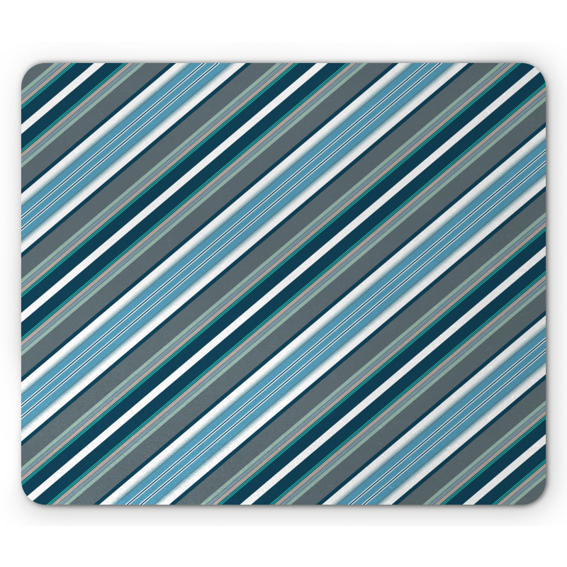 Grey and Blue Diagonal Mouse Pad