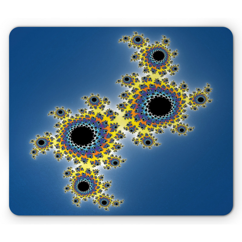 Floral Rotary Lines Mouse Pad