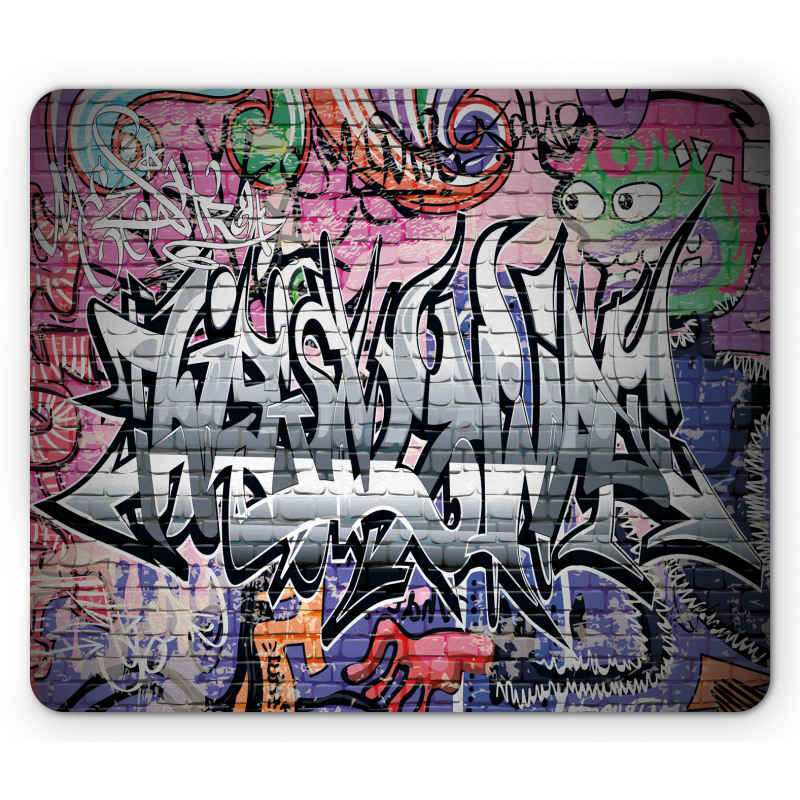 Graffiti Grunge Wall Art Mouse Pad