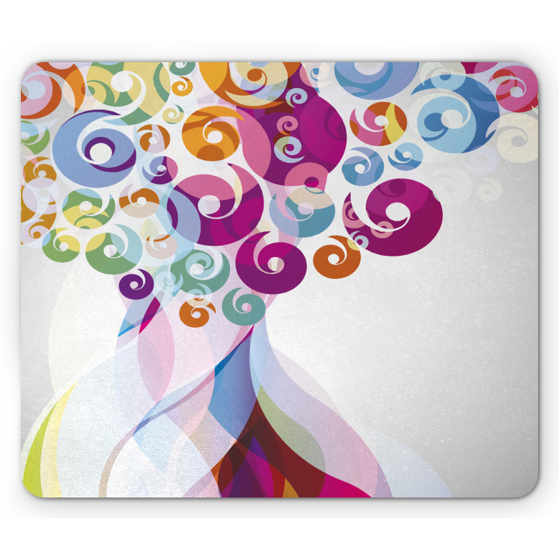 Colorful Flames Mouse Pad