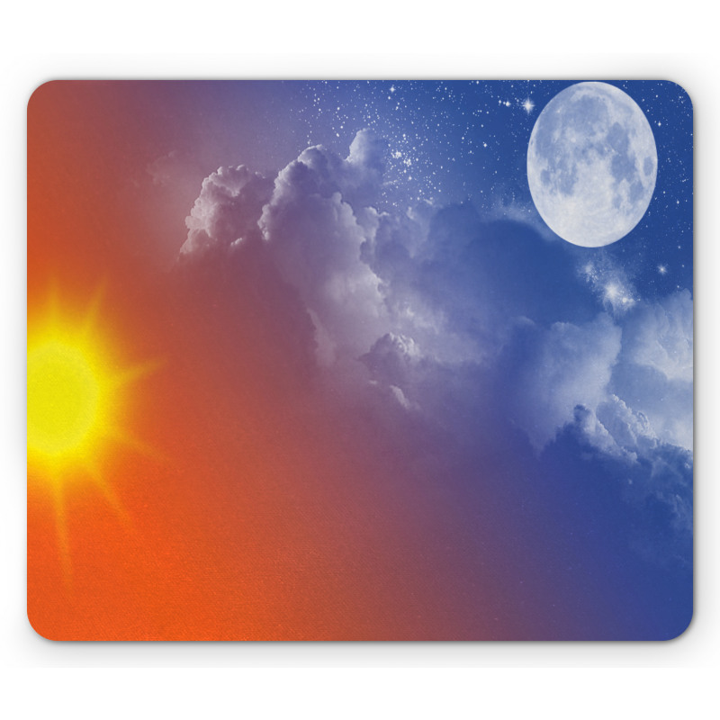 Galaxy Sun Clouds Mouse Pad