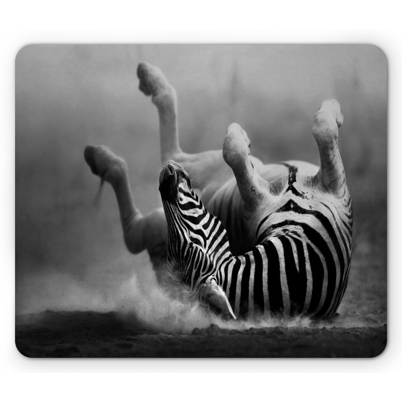 Savage Zebra Striped Mouse Pad