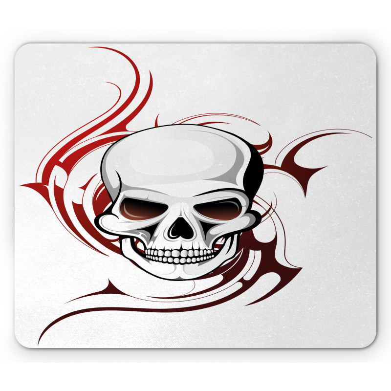 Scary Wild Skull Tribal Mouse Pad