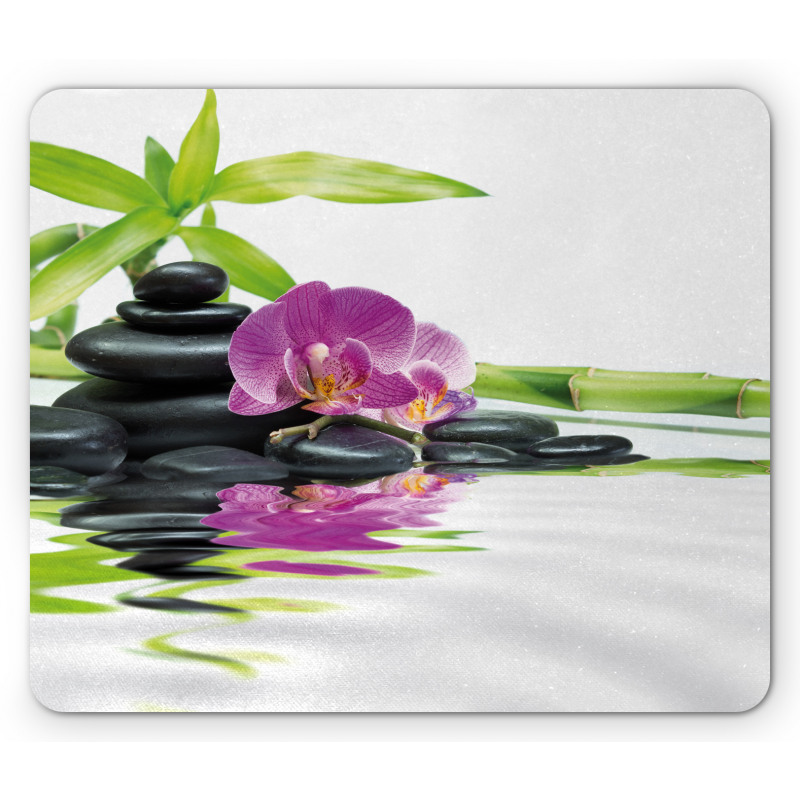 Purple Orchid Bamboos Mouse Pad