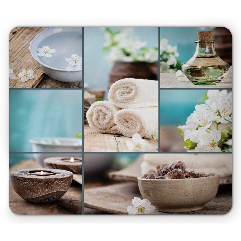 Collage Flowers Mouse Pad