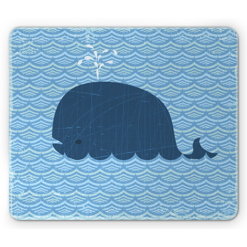 Sea Animal Wavy Patterns Mouse Pad