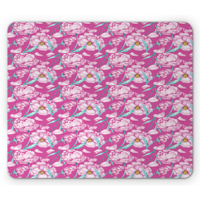 Peony Romantic Flower Mouse Pad