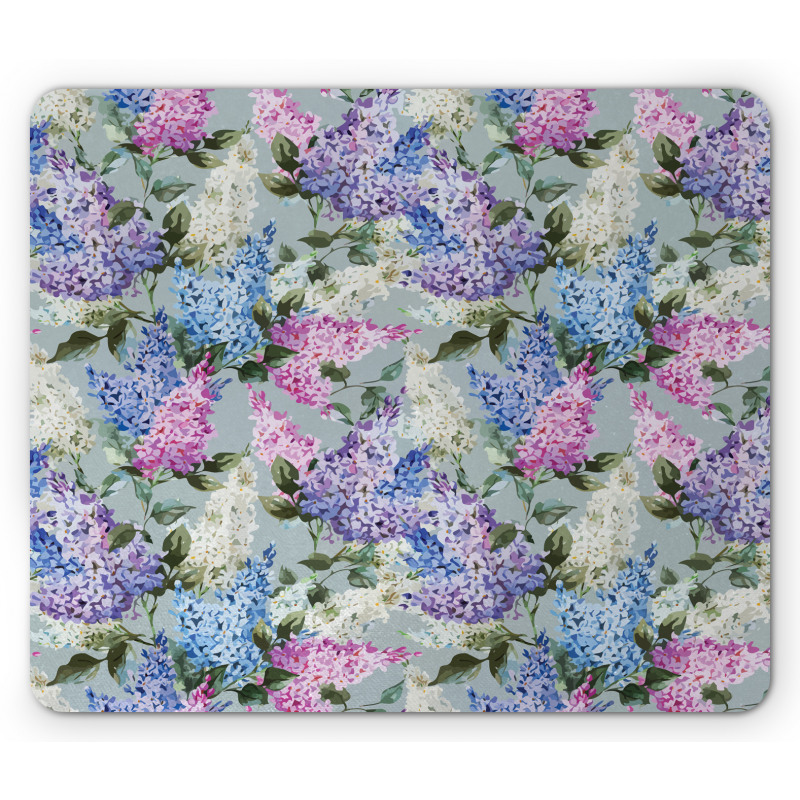 Floral Garden and Leaf Mouse Pad
