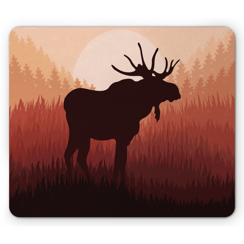 Forest Antlers Wild Deer Mouse Pad