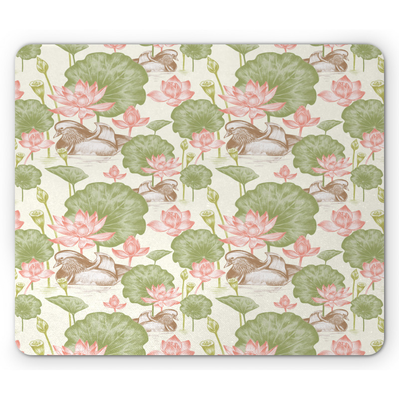 Lotus Flower Pond Lily Mouse Pad