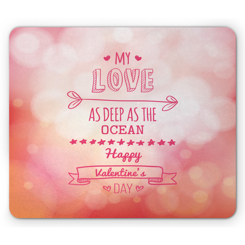 Pink Love Story Mouse Pad