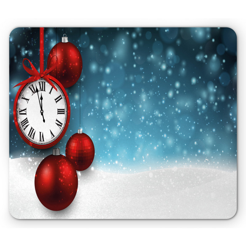 Vintage New Year Balls Mouse Pad