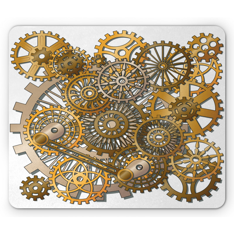 Steampunk Gears Design Mouse Pad
