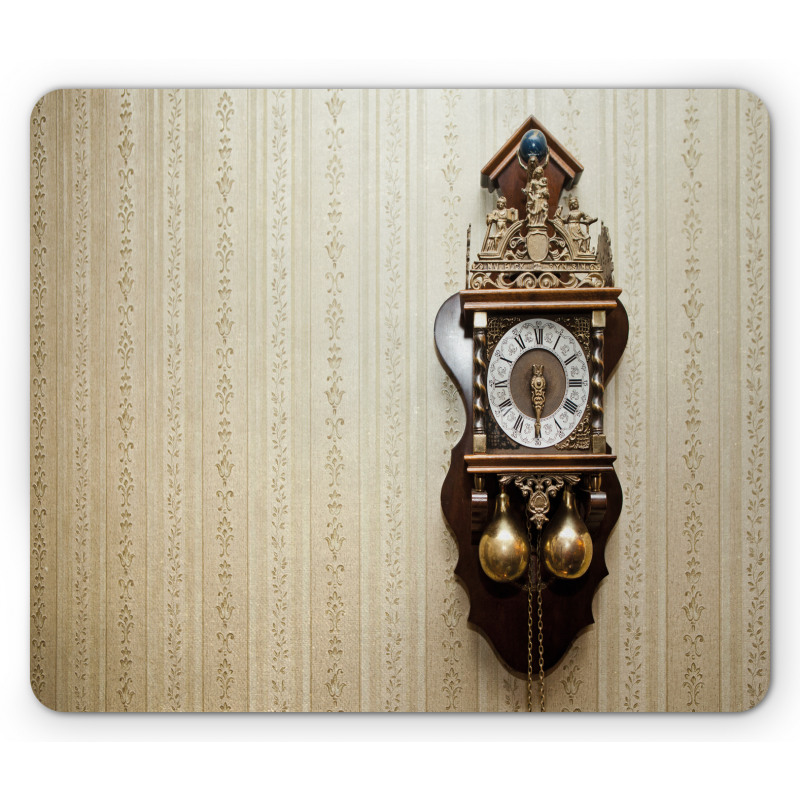 Wood Wall Carving Clock Mouse Pad