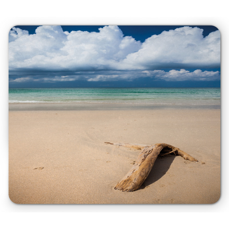 Sandy Beach and Clouds Mouse Pad