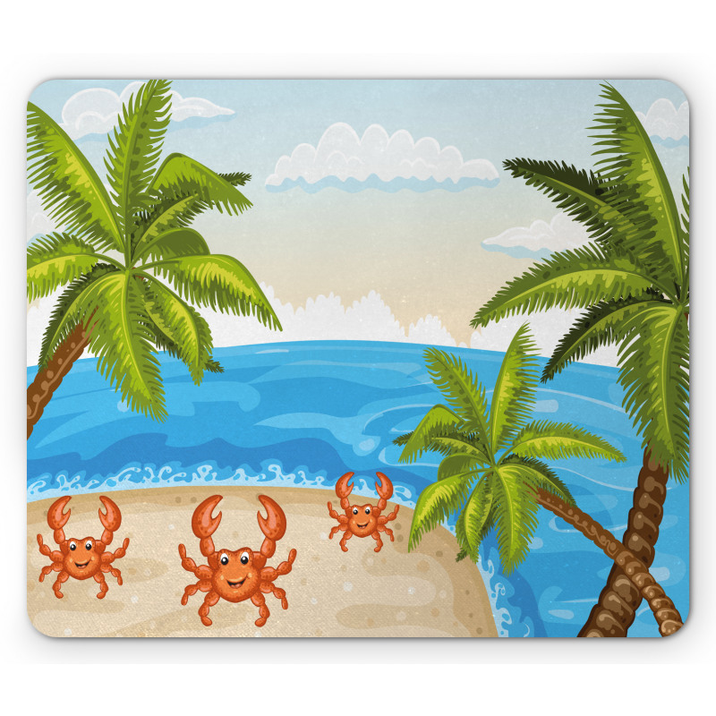 Palm Trees and Crabs Mouse Pad