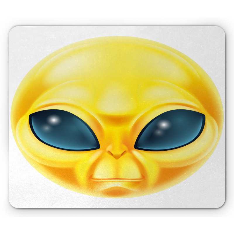 Alien Space Smiley Face Mouse Pad