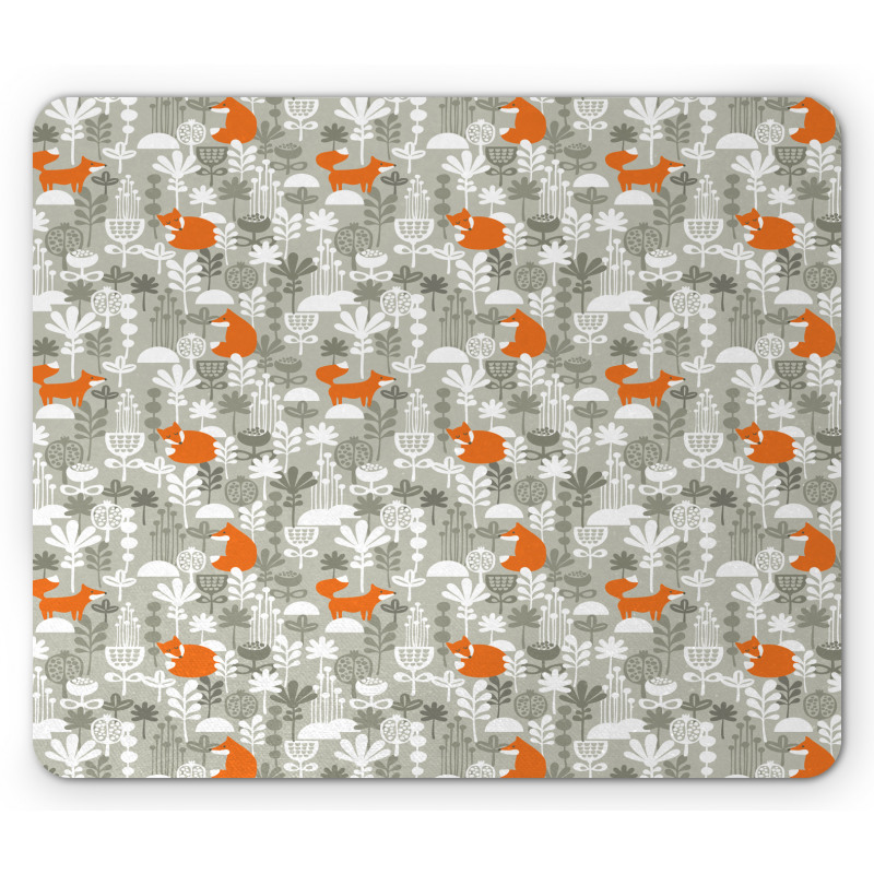 Fox in the Winter Forest Mouse Pad