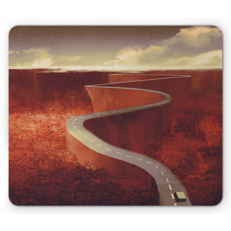 Windy Road Clouds Mouse Pad