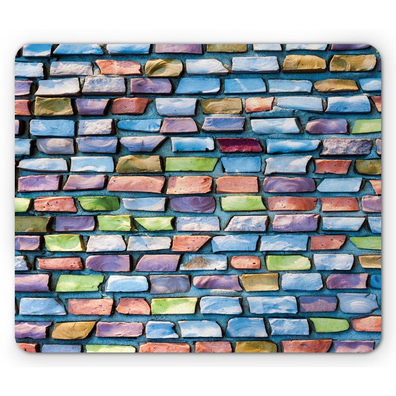 Colored Mosaic Walls Mouse Pad