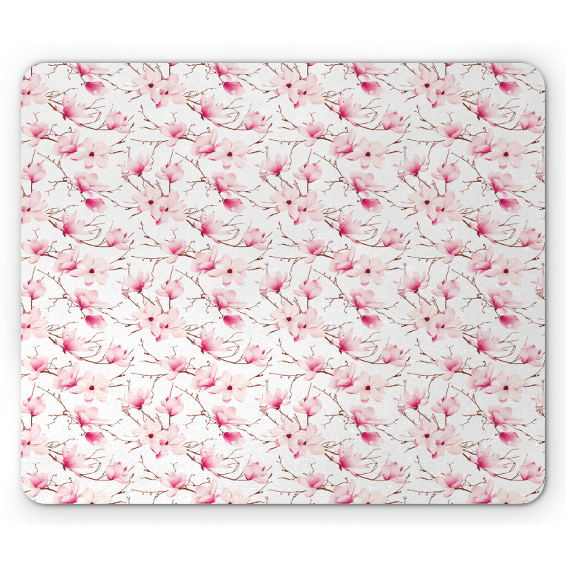 Romantic Spring Apple Blossom Mouse Pad