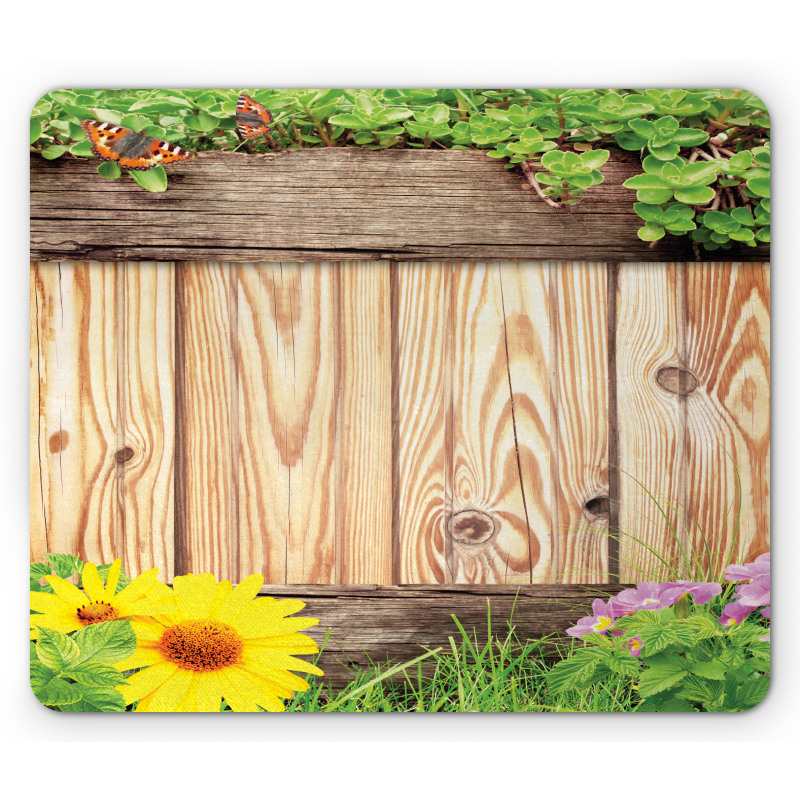 Garden Fence Butterfly Mouse Pad