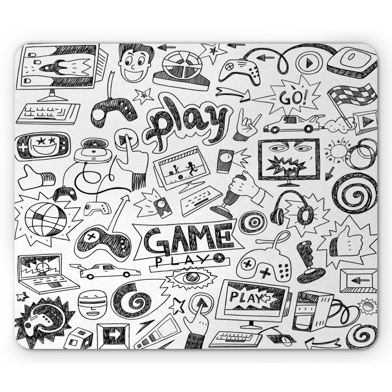 Sketch Style Gaming Mouse Pad