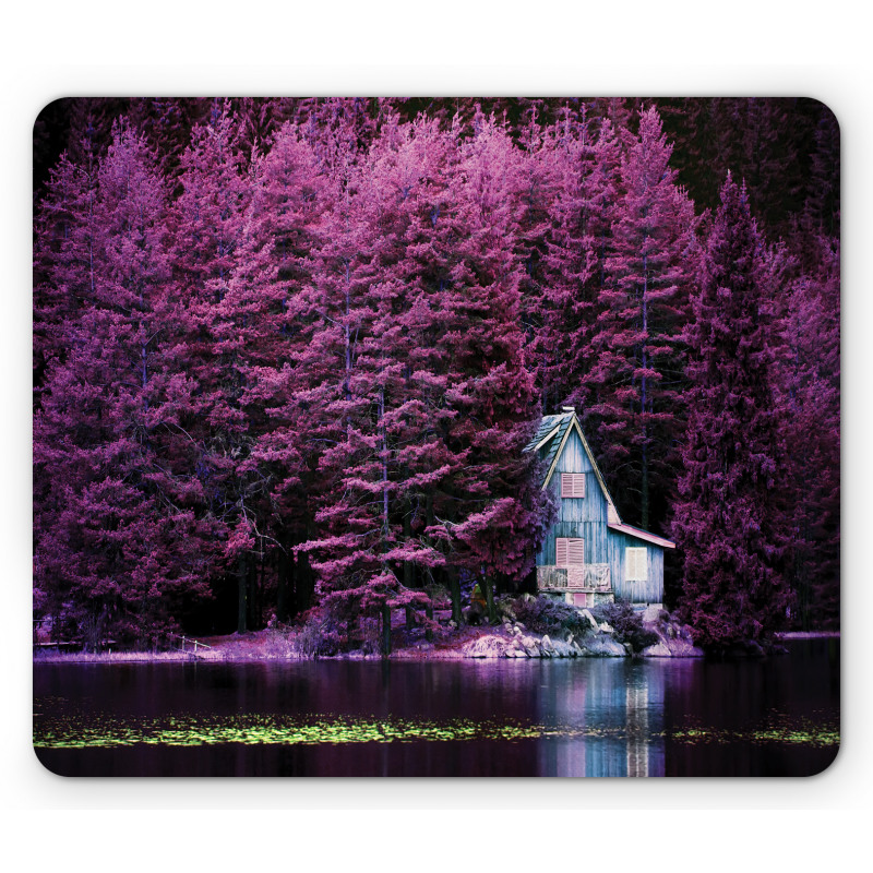 Purple Trees by Lake Mouse Pad