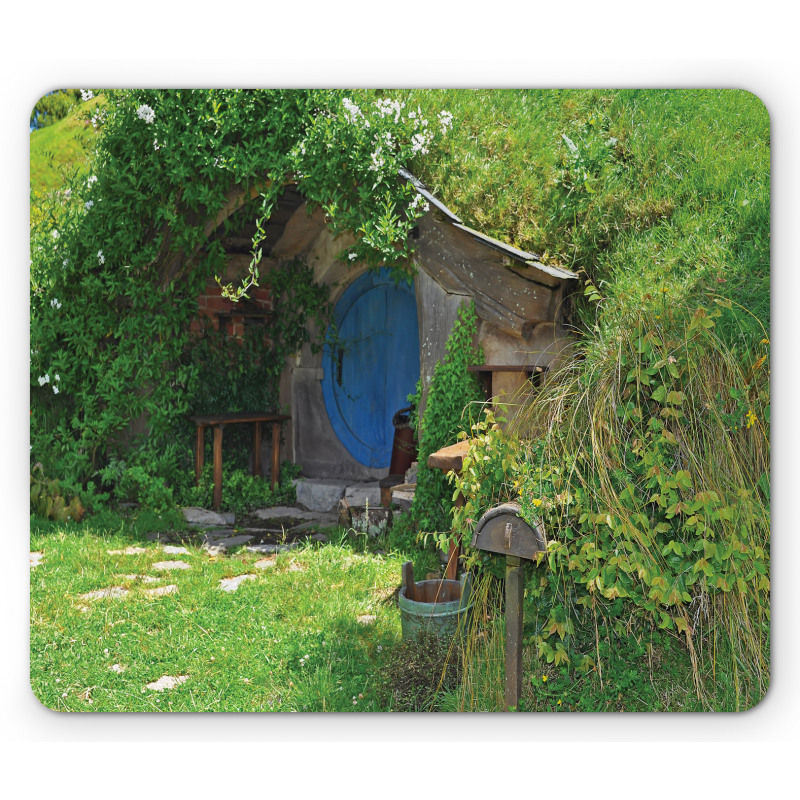 Fantasy Hobbit Land House Mouse Pad