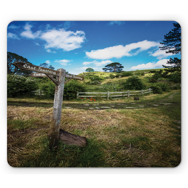 Hobbit Land East West Mouse Pad