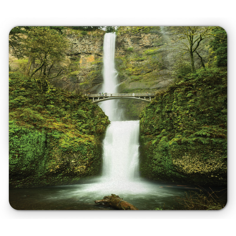 Waterfall Oregon Bridge Mouse Pad