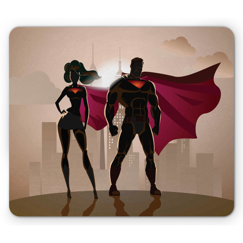 City Hero Hot Couple Mouse Pad