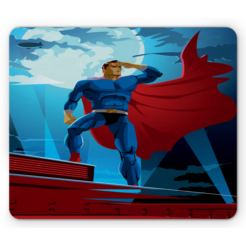 Retro Cartoon Heros Mouse Pad