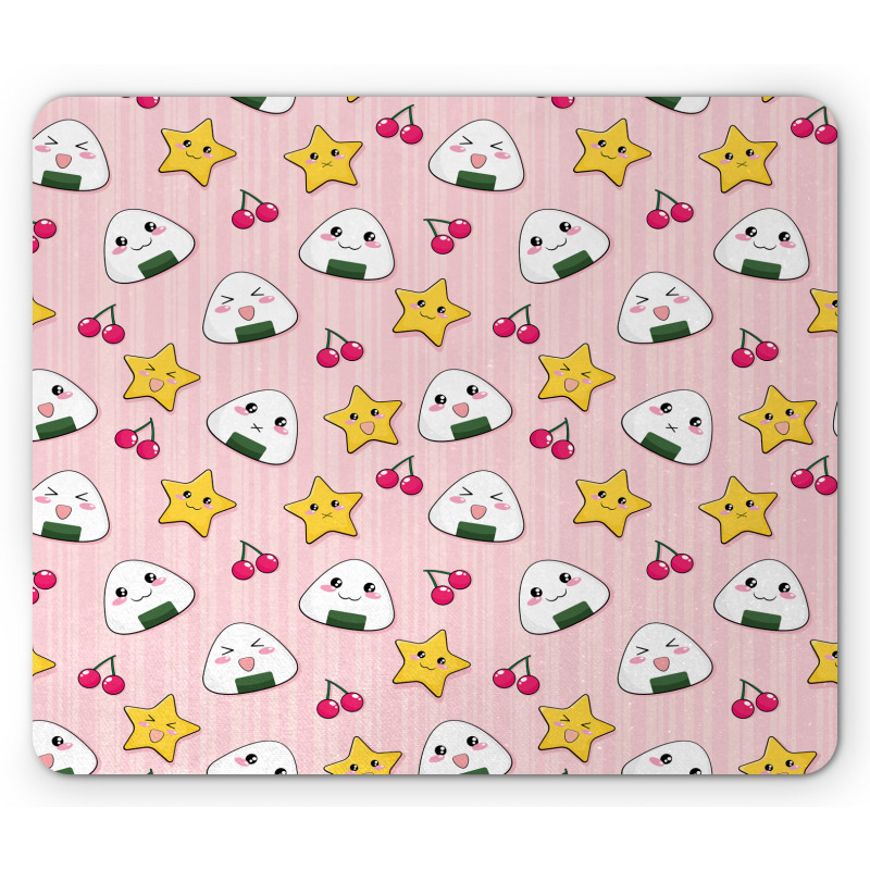 Striped Cartoon Style Mouse Pad