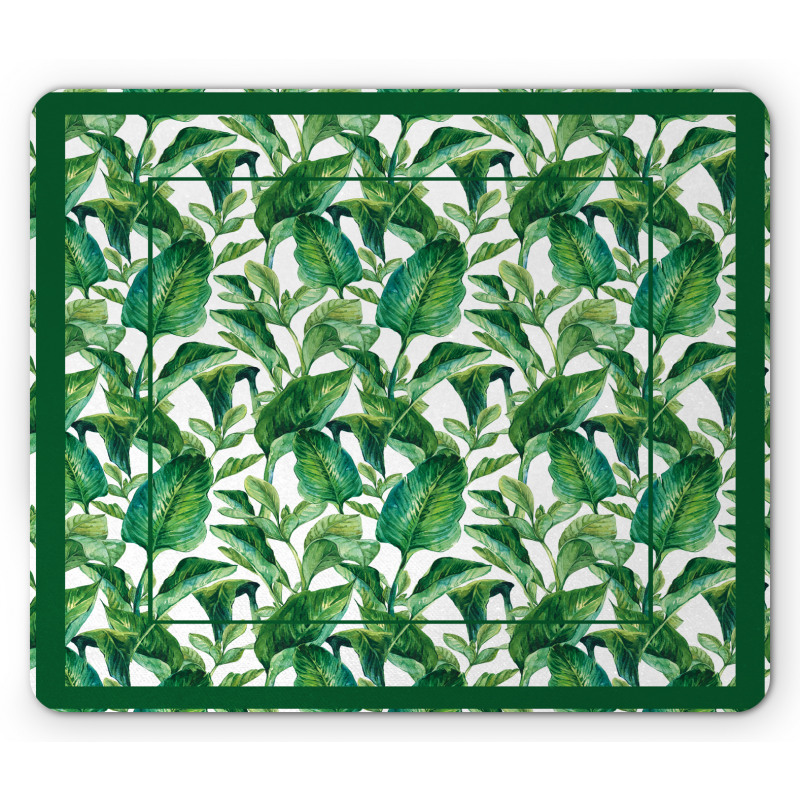 Large Tropical Leaves Mouse Pad