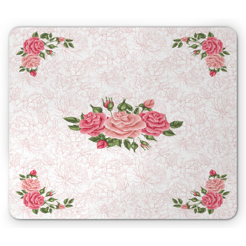 Petals and Buds on Blooms Mouse Pad