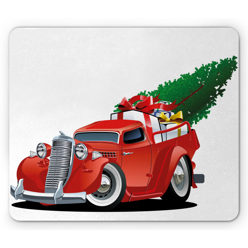 Red American Truck Mouse Pad