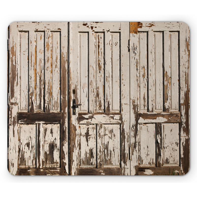 Vertical Rustic Planks Mouse Pad